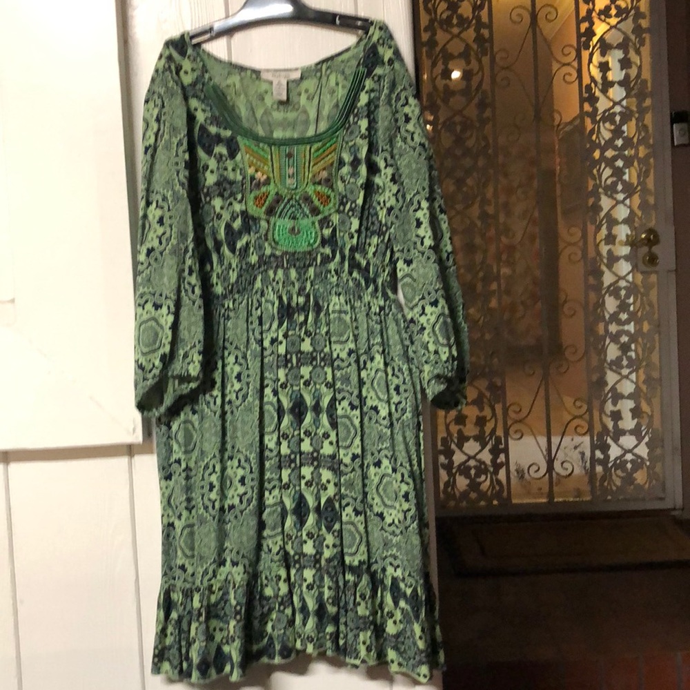 Green n black dress, style&co.